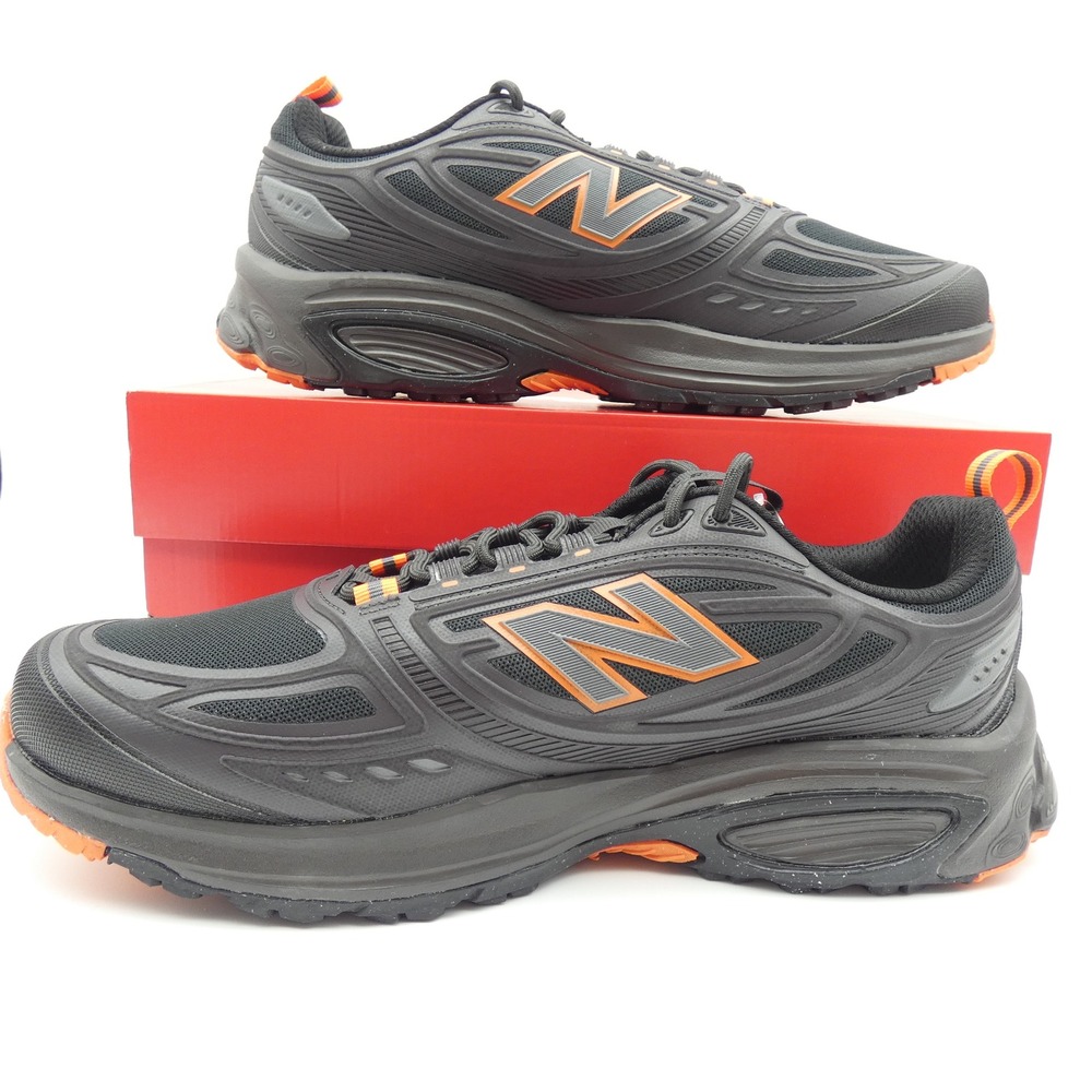 New Balance Fresh Foam 410v9 Mens Trail Running Shoes Black Orange M4105R1 12 4E - Picture 2 of 6